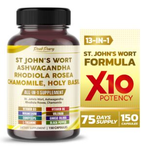 PeakPury  St. John's Wort Ashwagandha Rhodiola Rosea Chamomile